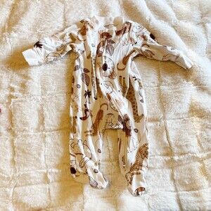 Carter’s Natural Zoo Animal Footsie Onsie Pajamas PJs 3 Months